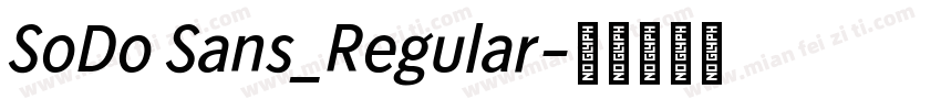 SoDo Sans_Regular字体转换
